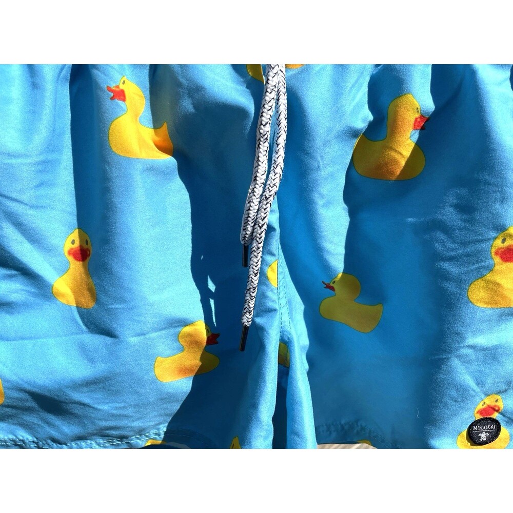 Molokai Surf Co. Rubber Ducks Swim Trunks AOP Mens Size S